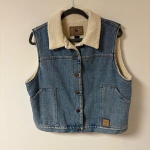 Vintage Ralph Lauren Denim Sherpa-Lined Vest Size 1X